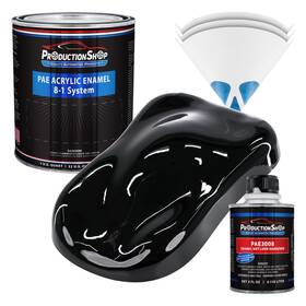 Production Shop Pae-4901-kit-qt Super Jet Black Acrylic Enamel Quart Kit Auto Paint