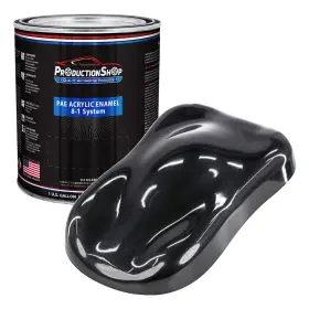 Pae-4902-gl Production Shop 1 Gallon Black Metallic Acrylic Enamel Auto Paint