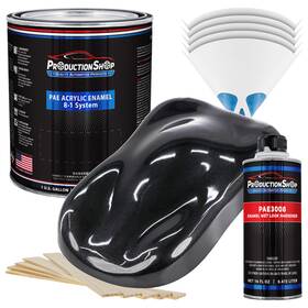 Production Shop Pae-4902-kit-gl Black Metallic Acrylic Enamel Gallon Kit Auto Paint