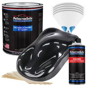 Production Shop Pae-4902-kit-gl Black Metallic Acrylic Enamel Gallon Kit Auto Paint