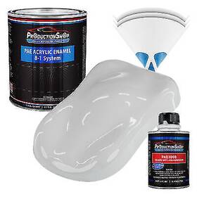 Productionshop 2452 Super Bright White Acrylic Enamel Quart Kit Auto Paint