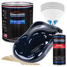 Productionshop 33598 High Gloss Midnight Blue Pearl Acrylic Enamel Gallon Kit Paint