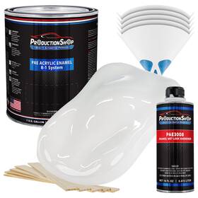 Productionshop 484883 High Gloss Super White Acrylic Enamel Gallon Kit Auto Paint