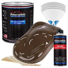 Productionshop 543647 High Gloss Chocolate Brown Acrylic Enamel Gallon Kit Auto Paint