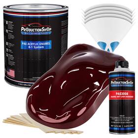 Productionshop 54698 High Gloss Dark Maroon Metallic Acrylic Enamel Gallon Kit Paint