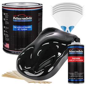 Productionshop 6589 High Gloss Black Pearl Acrylic Enamel Gallon Kit Auto Paint