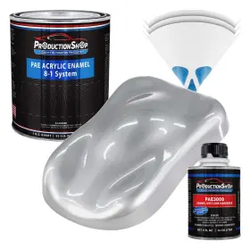 66989 Productionshop High Gloss Bright Silver Acrylic Enamel Quart Kit Auto Paint