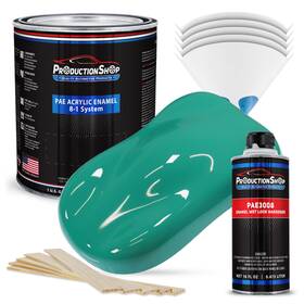 Productionshop 840234541982 High Gloss Tropical Turquoise Acrylic Enamel 1 Gallon Kit Paint