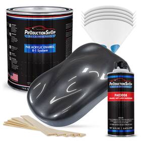 Productionshop 840234542095 High Gloss Gunmetal Gray Metallic Acrylic Enamel 1 Gallon Kit