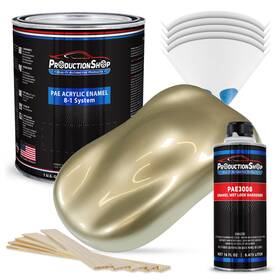 Productionshop 840234542118 High Gloss Champagne Gold Metallic Acrylic Enamel 1 Gallon Kit