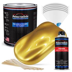 Productionshop 840234542125 Anniversary Gold Metallic Acrylic Enamel Gallon Kit Auto Paint