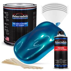 Productionshop 840234542163 High Gloss Viper Blue Metallic Acrylic Enamel 1 Gallon Kit Paint
