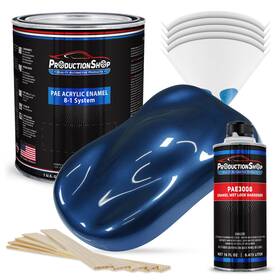 Productionshop 840234542187 High Gloss Cobalt Blue Metallic Acrylic Enamel 1 Gallon Kit Paint
