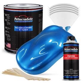 Productionshop 840234542194 Lake Placid Blue Metallic Acrylic Enamel Gallon Kit Auto Paint
