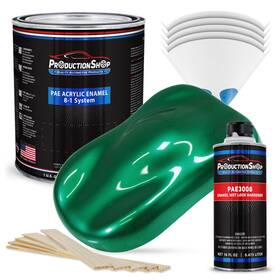 Productionshop 840234542262 High Gloss Rallye Green Metallic Acrylic Enamel Gallon Kit Paint