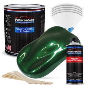 Productionshop 840234542286 British Racing Green Metallic Acrylic Enamel 1 Gallon Paint Kit