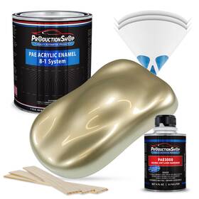 Productionshop 840234542699 High Gloss Champagne Gold Metallic Acrylic Enamel Quart Kit Paint