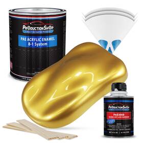 Productionshop 840234542705 High Gloss Anniversary Gold Metallic Acrylic Enamel 1 Quart Kit