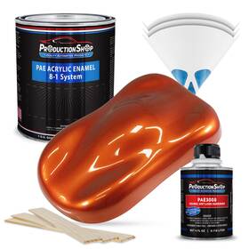 Productionshop 840234542712 High Gloss Inferno Orange Pearl Acrylic Enamel Quart Kit Paint