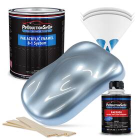 Productionshop 840234542729 High Gloss Ice Blue Metallic Acrylic Enamel Quart Kit Auto Paint