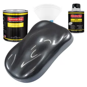 1455648 Restoration Shop Gunmetal Grey Metallic Kit Acrylic Enamel Quart Auto Paint