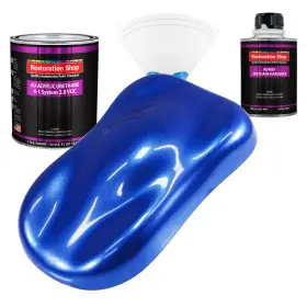 451215 Restoration Shop Cobalt Blue Firemist Acrylic Urethane Quart Kit Auto Paint