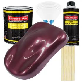 564989 Restoration Shop Milano Maroon Firemist Acrylic Enamel Gallon Kit Auto Paint