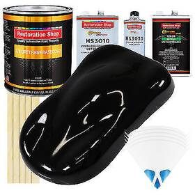 Restoration Shop 6452 Jet Black Premium Gallon Kit Ureethane Basecoat Car Auto Paint