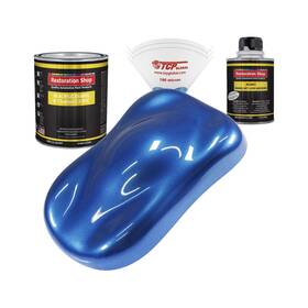 Restoration Shop 844926088960 - Burn Out Blue Metallic Acrylic Enamel Auto Paint Complet
