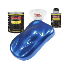 Restoration Shop 844926088960 - Burn Out Blue Metallic Acrylic Enamel Auto Paint Complet
