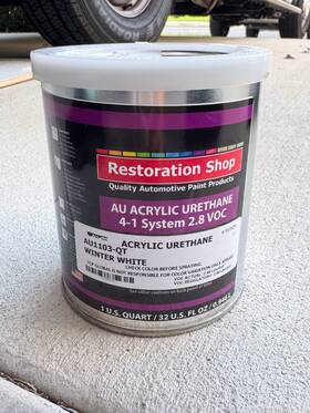 Restoration Shop 844998020738 Winter White Acrylic Urethane Quart Kit Auto Paint