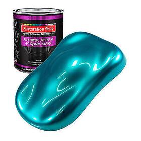 Restoration Shop Au2613-gl Teal Green Metallic Acrylic Urethane Gallon Only Auto Paint
