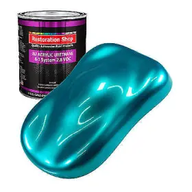 Au2613-gl Restoration Shop Teal Green Metallic Acrylic Urethane Gallon Only Auto Paint
