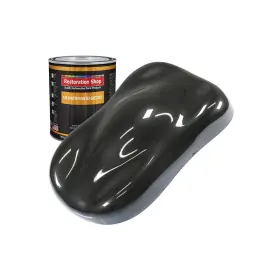 Ub2109-qt Restoration Shop - Black Metallic Urethane Basecoat Auto Paint Quart