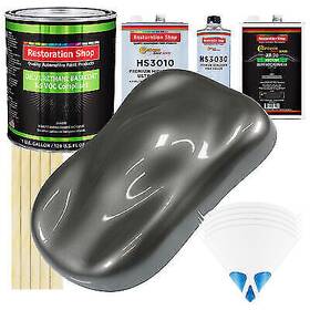 Restoration Shop Ublv2104-kit-m-p Dark Charcoal Metallic Prem Gallon Kit Low Voc Urethane Base Coat Car Paint