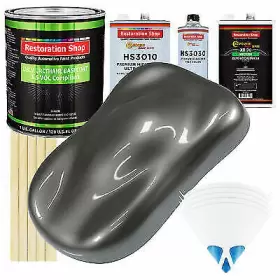 Restoration Shop Ublv2104-kit-m-p Dark Charcoal Metallic Prem Gallon Kit Low Voc Urethane Base Coat Car Paint Restoration Shop Ublv2104-kit-m-p Dark Charcoal Metallic Prem Gallon Kit Low Voc Urethane Base Coat Car Paint
