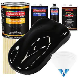6559 Restoratioon Shop Jet Black Gallon Urethane Basecoat Clearcoat Car Auto Paint Fast Kit