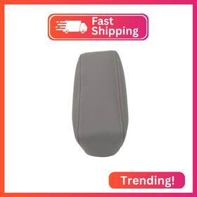 Scitoo 163700-5206-1501563981 Auto Gray Leather Armrest Center Console Lid Skin Cover Replacement Fit F