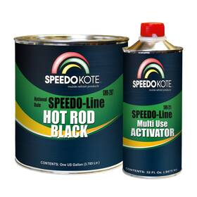 Speedokote 5456020 Hot Rod Black Paint Satin 2k Urethane 4 1 Gallon Kit With Activator Smr-207/211