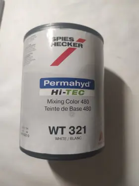 Wt-321 Spies Hecker Permahyd Hi-tec White Color 480 Wt 321