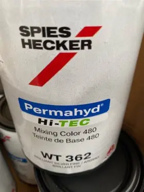 Wt362 Spies Hecker Wt 362 Hi-tec Basecoat Fine Brillant Silver 1 Liter