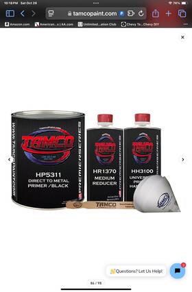 Tamco Hp5311 Dtm Primer Black Kit