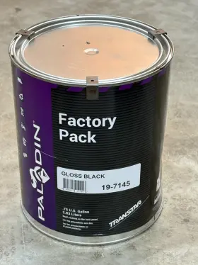 19-7145 Transtar 3 Quarts Paladin Factory Pack Gloss Black Can 2.83 Liters 19-7145 Transtar 3 Quarts Paladin Factory Pack Gloss Black Can 2.83 Liters