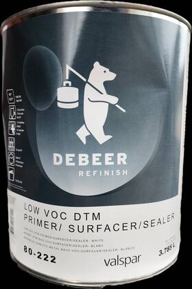 Valspar 80-222 Debeer Low Voc Dtm Primer / Surfacer Sealer - White 1 Gal