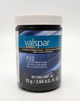 Valspar 806298022294 New Refinish P22 Stellar Green Pearl 75 Grams Universal Powder