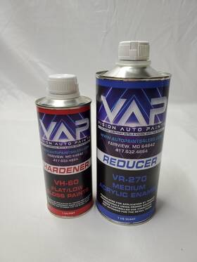 Vision Auto Paints Vh-60 Vr Series Acrylic Enamel Reducer Quart And Hardener Pint