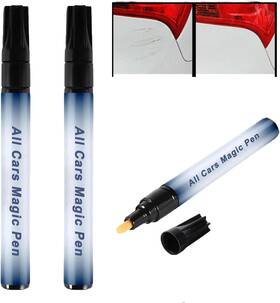 Wrlyqq Car-2026 All Cars Magic Pen 2pcs Car Scratch 0.1 Fl Oz Pack Of 2 Black Blue