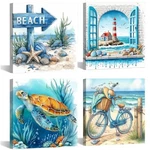 4 Pack Beach Framed Paint By Numbers Kit For Adults, Sea BKH2129-BKH2132 New. Price: $26.58.