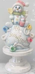 Ceramic Bisque Ready To Paint Snowboy "it's Snowtime" On Pedestal Electric Incl. New. Price: $32.75.