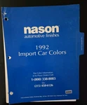 Nason 1992 Import Car Colors Automotive Paint Chip Book Catalog Used. Price: $16.99.